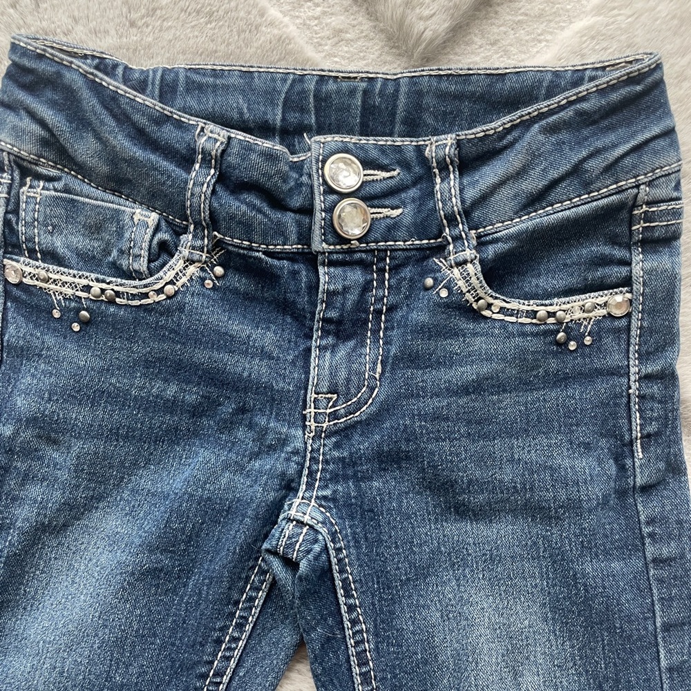 FADED GLORY JEANS W/JEMS GIRL’S SIZE 6